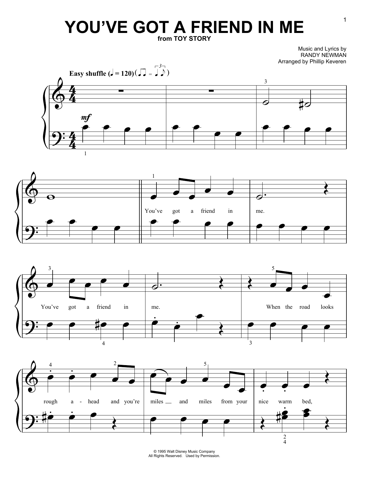 you've got a friend in me piano sheet music