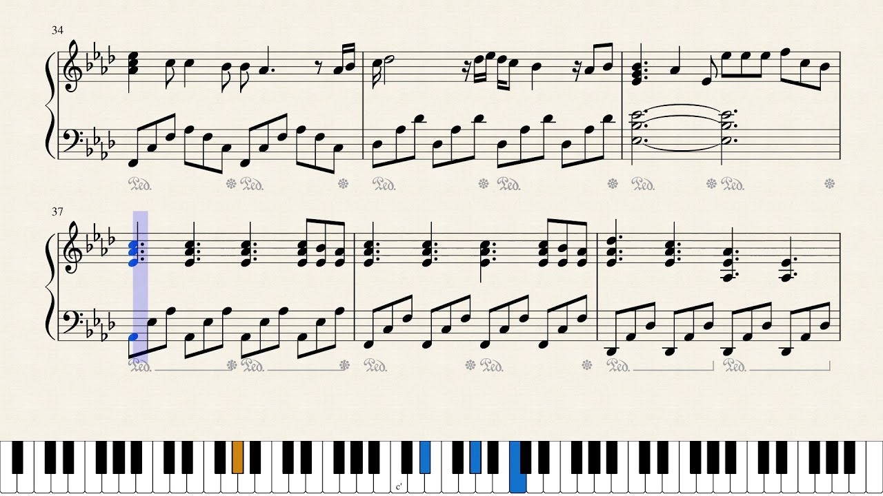 perfect piano sheet music
