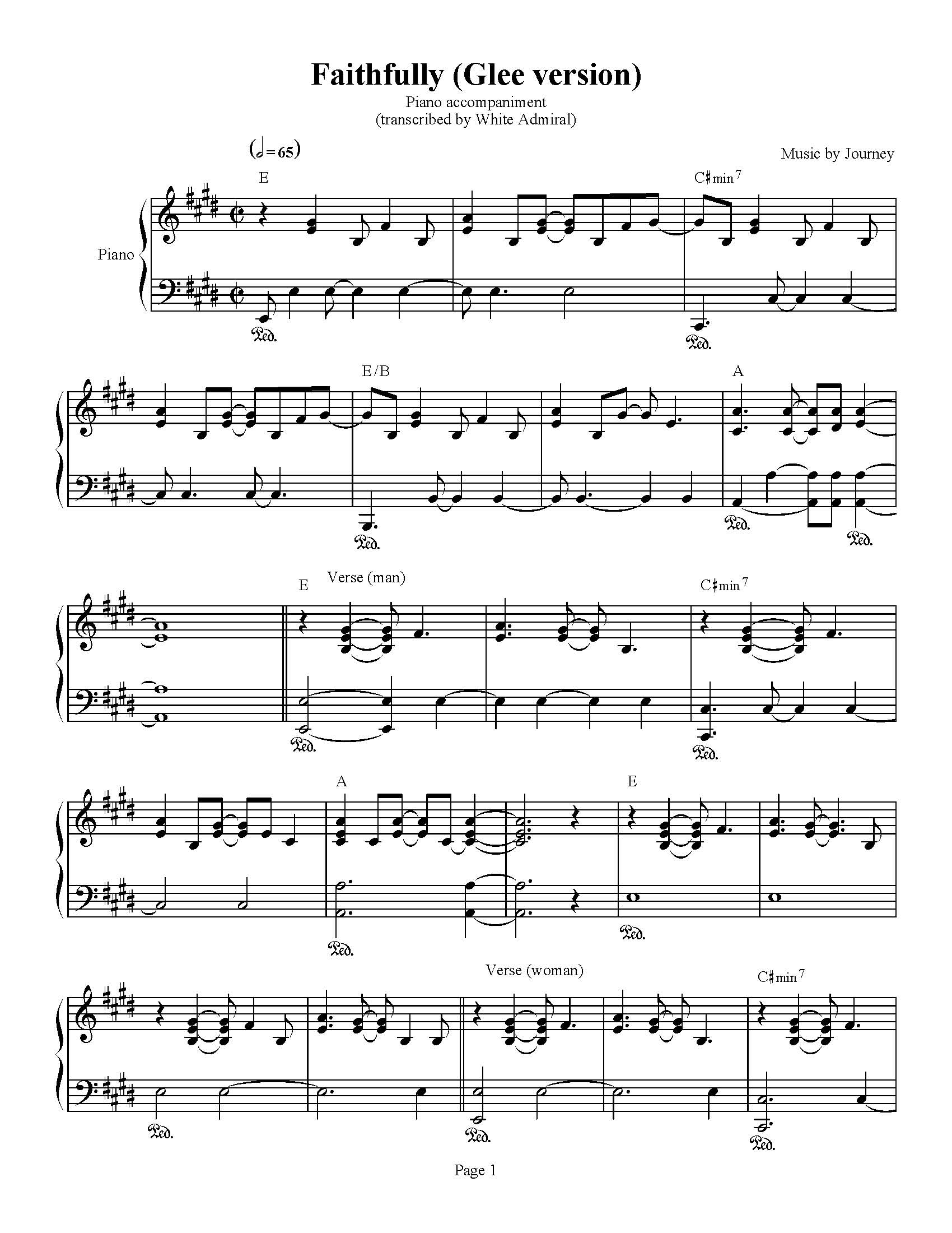 Faithfully Journey Piano Accompaniment True Piano Transcriptions