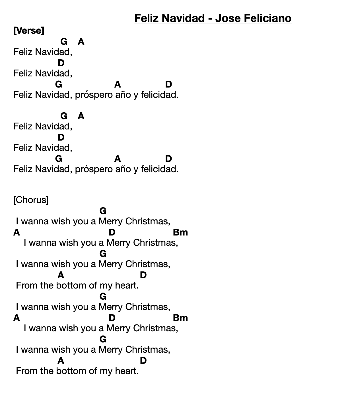 feliz navidad piano sheet music feliz navidad piano sheet music