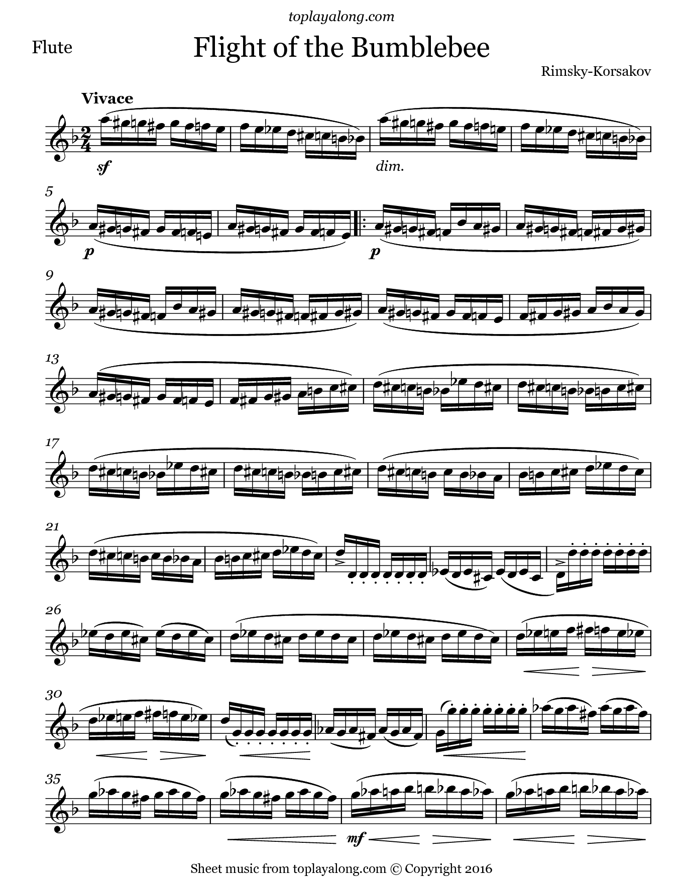 Flight Of The Bumblebee Toplayalong