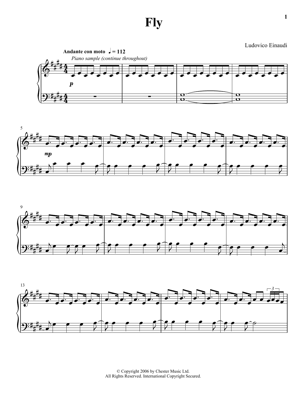 Fly By Ludovico Einaudi Sheet Music For Piano Solo At Sheet Music Direct Fly By Ludovico Einaudi Sheet Music For Piano Solo At Sheet Music Direct