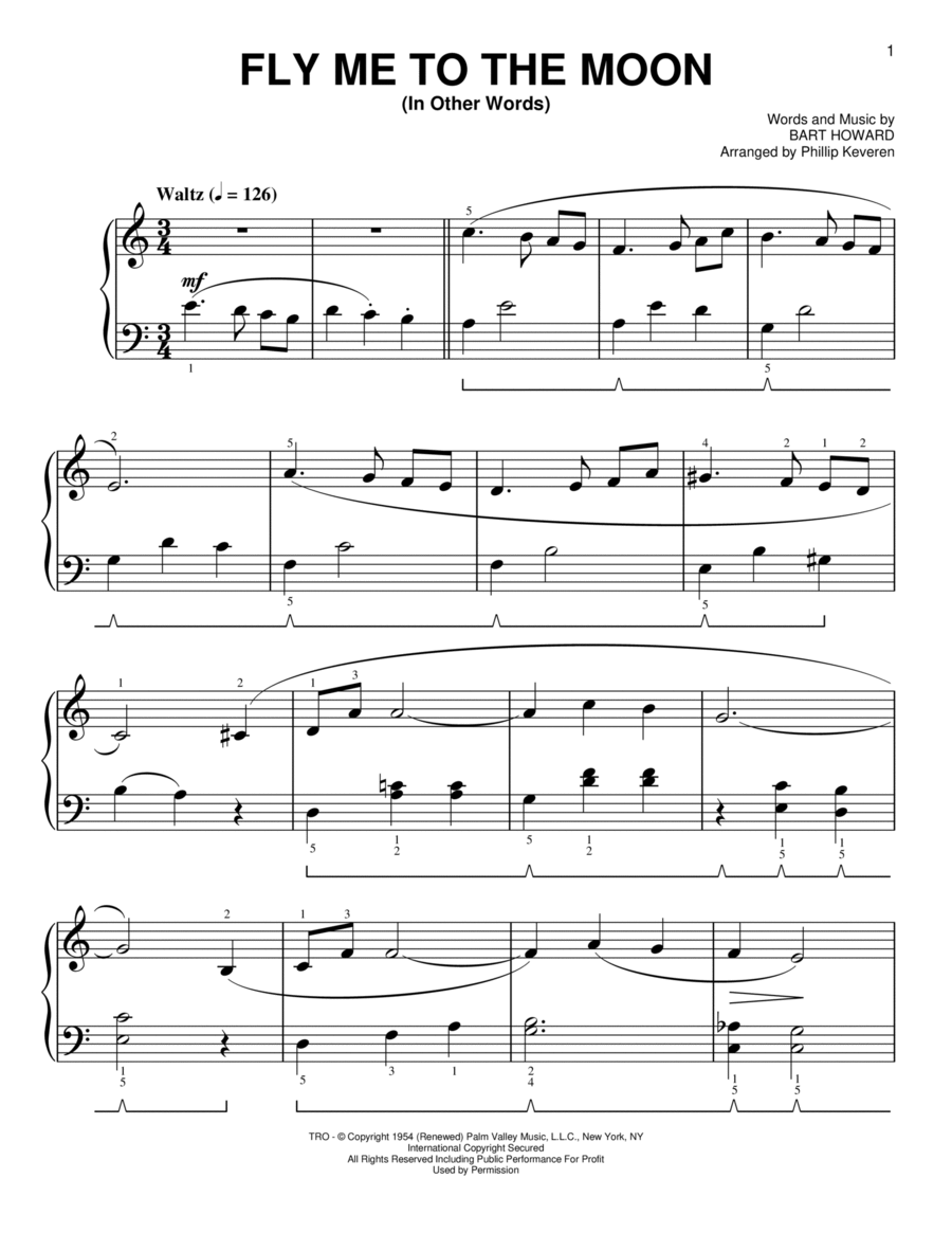 Fly Me To The Moon In Other Words Classical Version arr Phillip Keveren By Tony Bennett Easy Piano Digital Sheet Music Sheet Music Plus Fly Me To The Moon In Other Words Classical Version arr Phillip Keveren By Tony Bennett Easy Piano Digital Sheet Music Sheet Music Plus