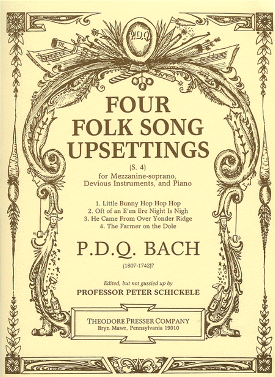Four Folk Song Upsettings By PDQ Bach Piano Accompaniment Tuba Mezzo Soprano Voice Sheet Music Sheet Music Plus
