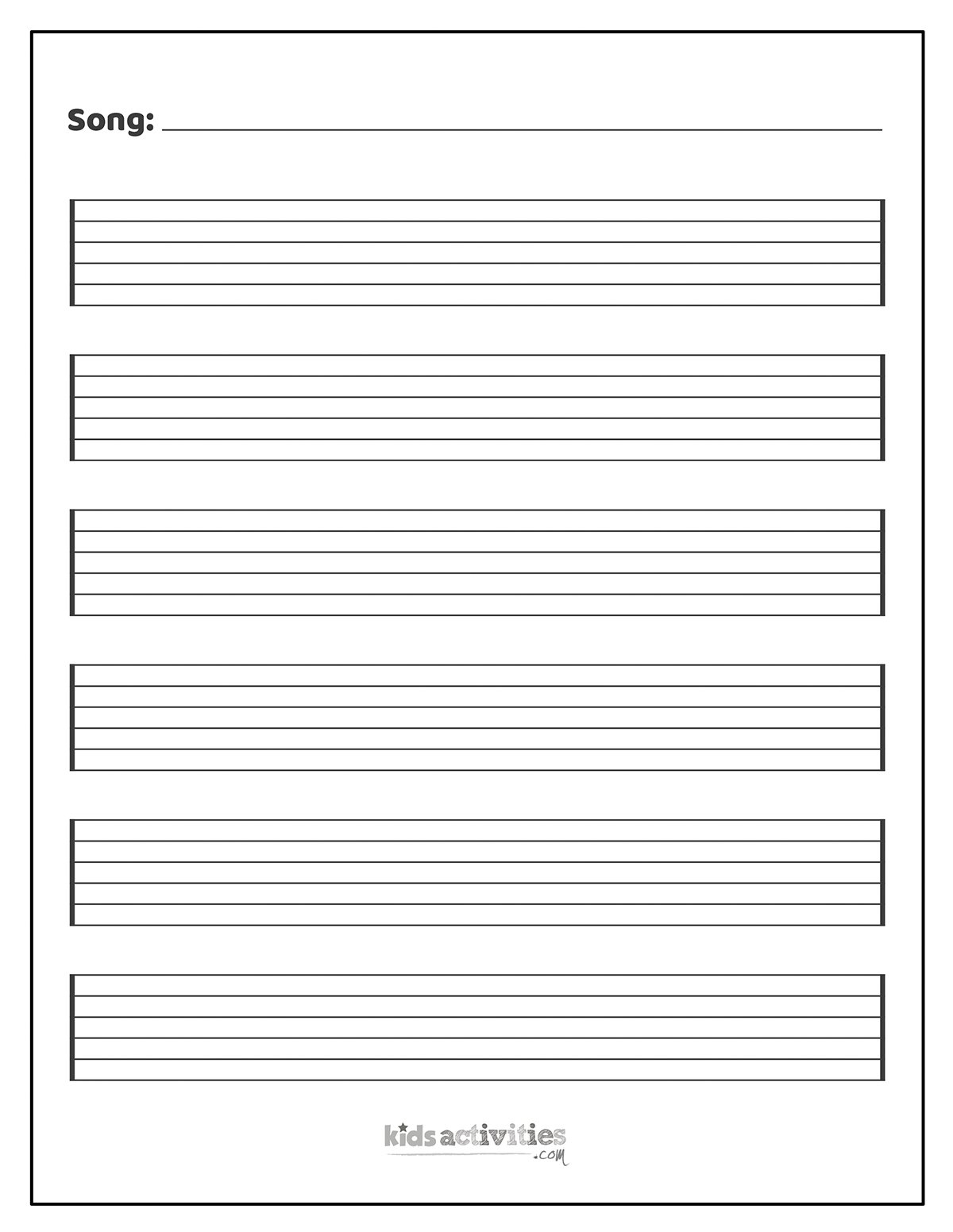 blank music sheets for piano