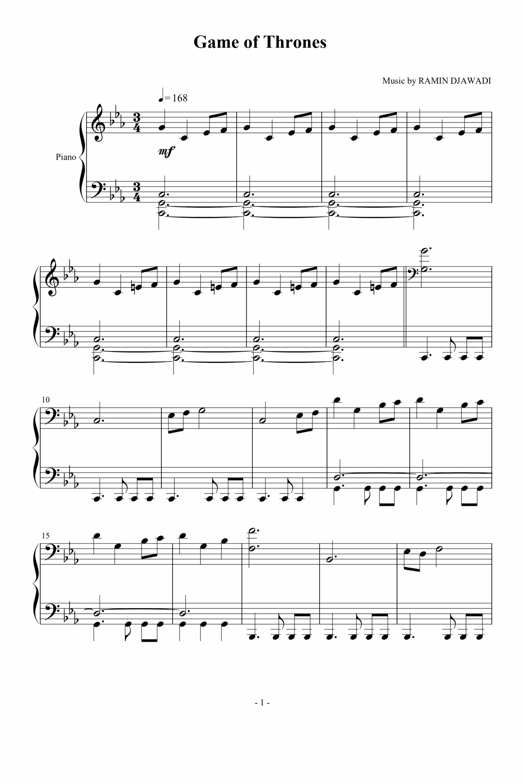 Game Of Thrones arr Ramin Djawadi By Ramin Djawadi Sheet Music For Piano Solo At Sheet Music Direct Game Of Thrones arr Ramin Djawadi By Ramin Djawadi Sheet Music For Piano Solo At Sheet Music Direct