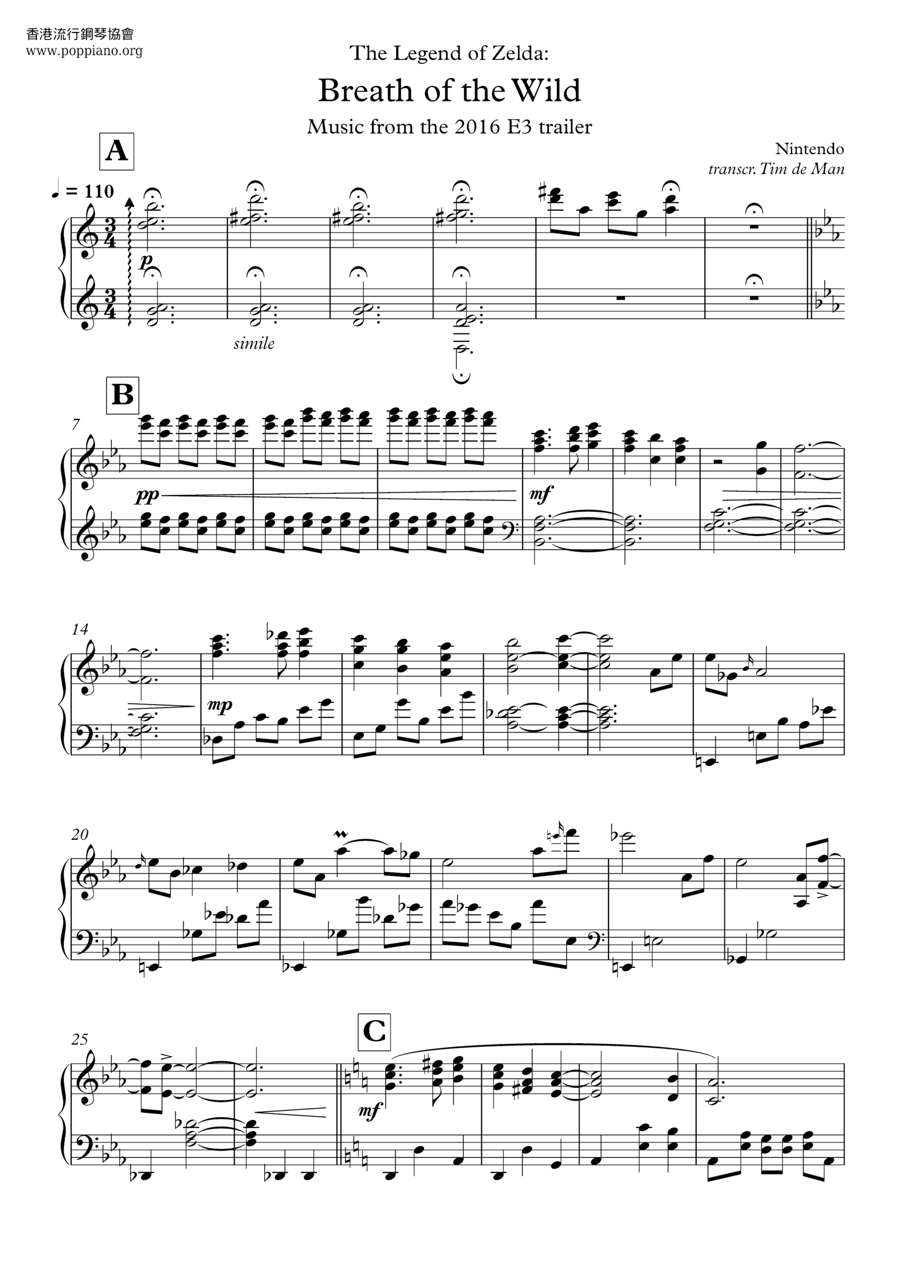 Game The Legend Of Zelda Breath Of The Wild Sheet Music Pdf Free Score Download Game The Legend Of Zelda Breath Of The Wild Sheet Music Pdf Free Score Download