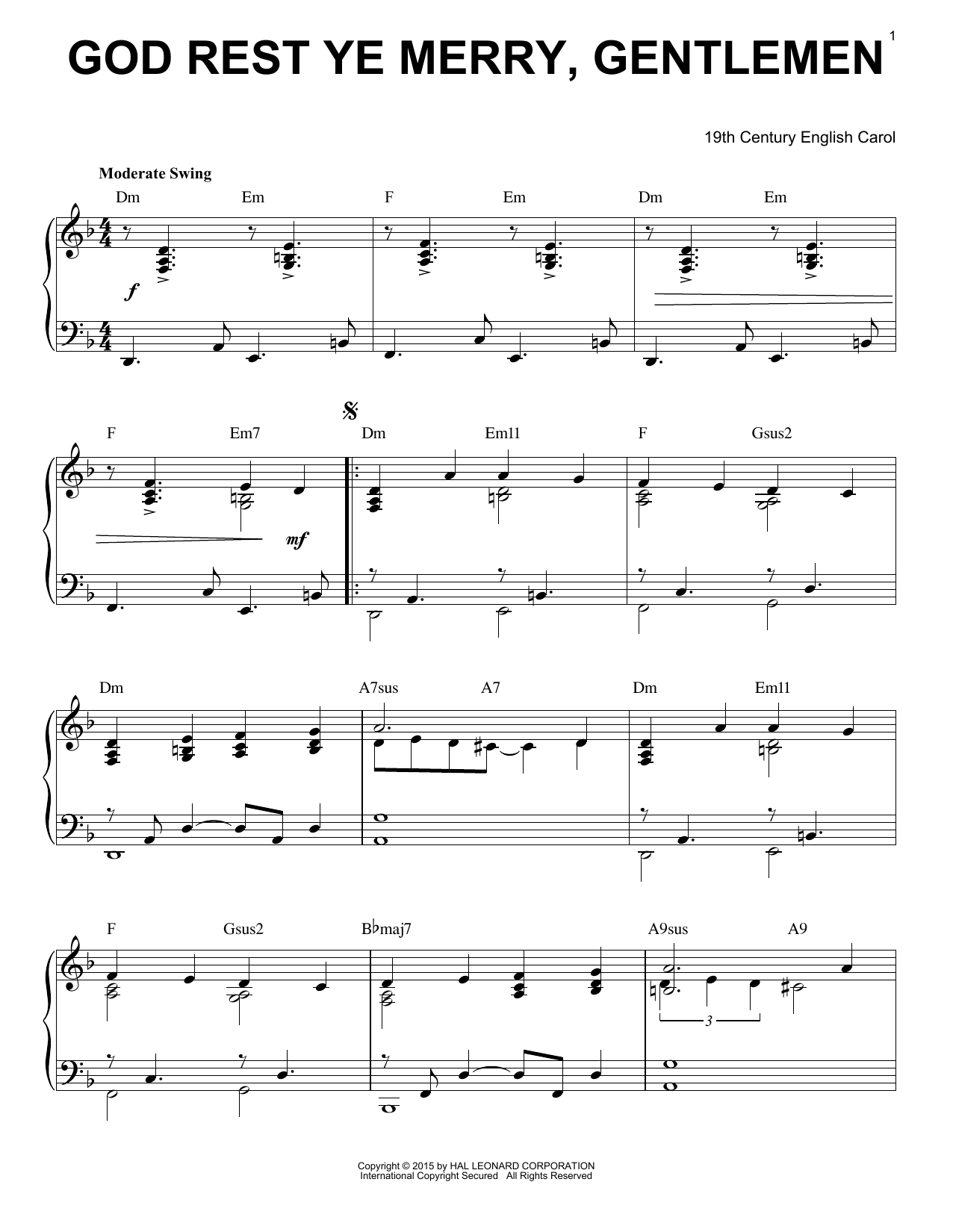 God Rest Ye Merry Gentlemen Jazz Version arr Brent Edstrom By 19th Century English Carol Sheet Music For Piano Solo At Sheet Music Direct God Rest Ye Merry Gentlemen Jazz Version arr Brent Edstrom By 19th Century English Carol Sheet Music For Piano Solo At Sheet Music Direct