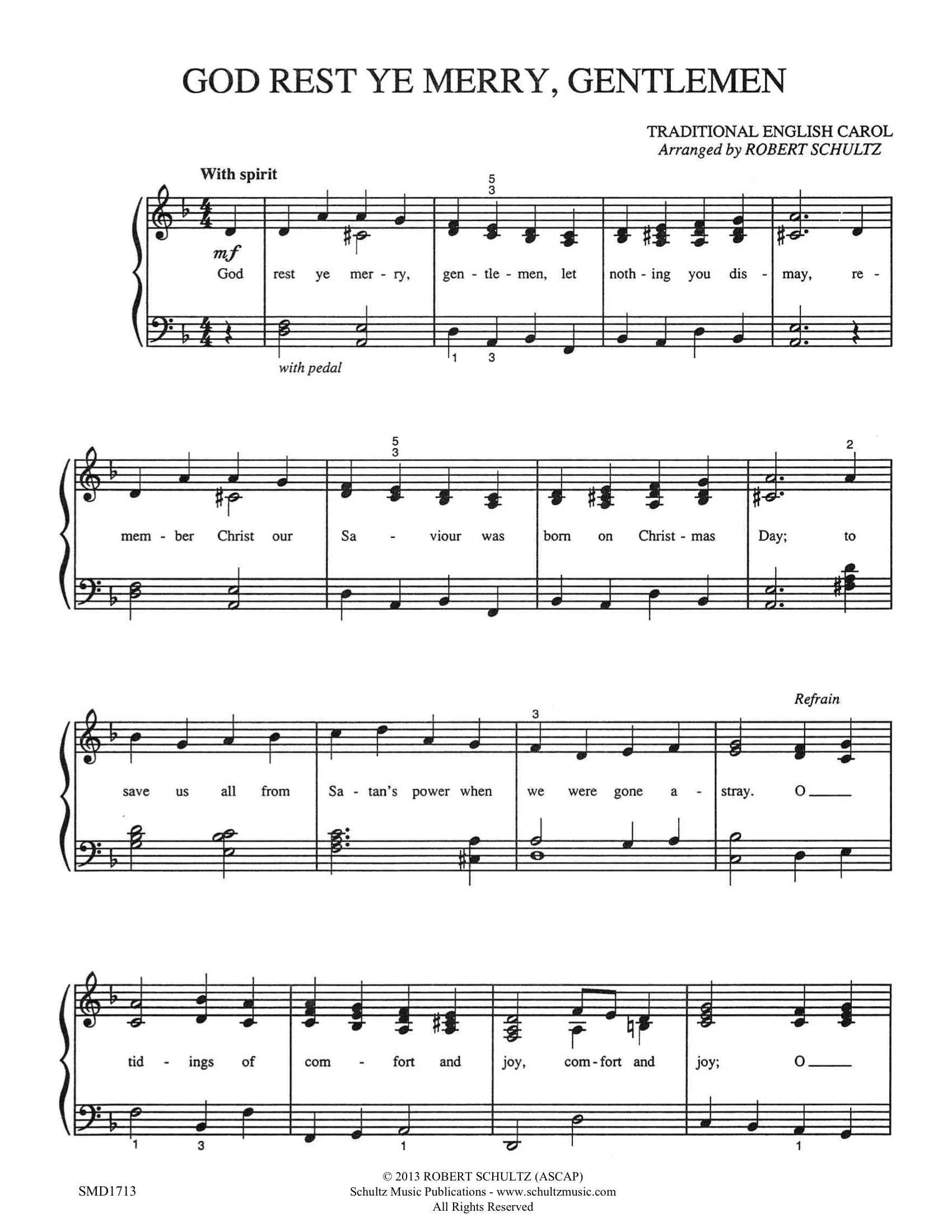God Rest Ye Merry Gentlemen Schultz Music Publications God Rest Ye Merry Gentlemen Schultz Music Publications