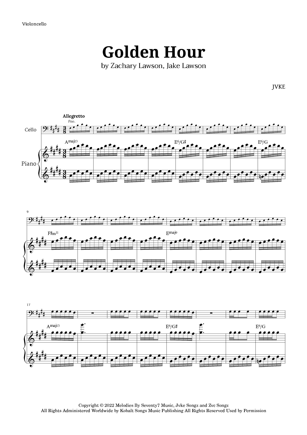 what does cello and piano sheet music look like what does cello and piano sheet music look like