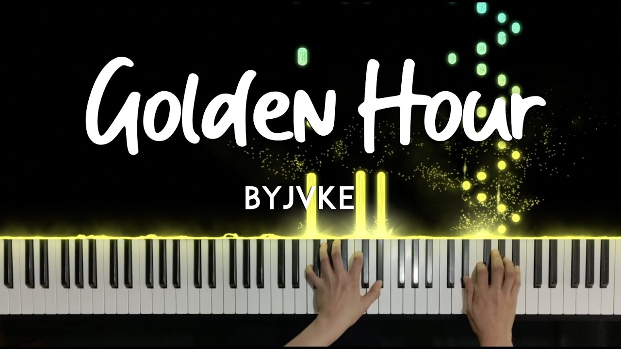 Golden Hour By JVKE Piano Cover Sheet Music SLOWER VERSION LOWER KEY YouTube