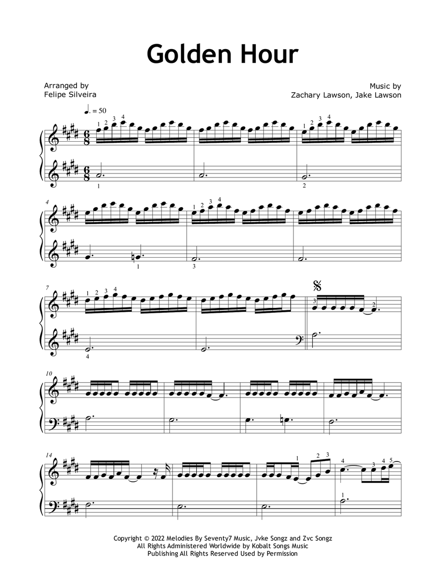 Golden Hour Easy Piano Digital Sheet Music Sheet Music Plus Golden Hour Easy Piano Digital Sheet Music Sheet Music Plus