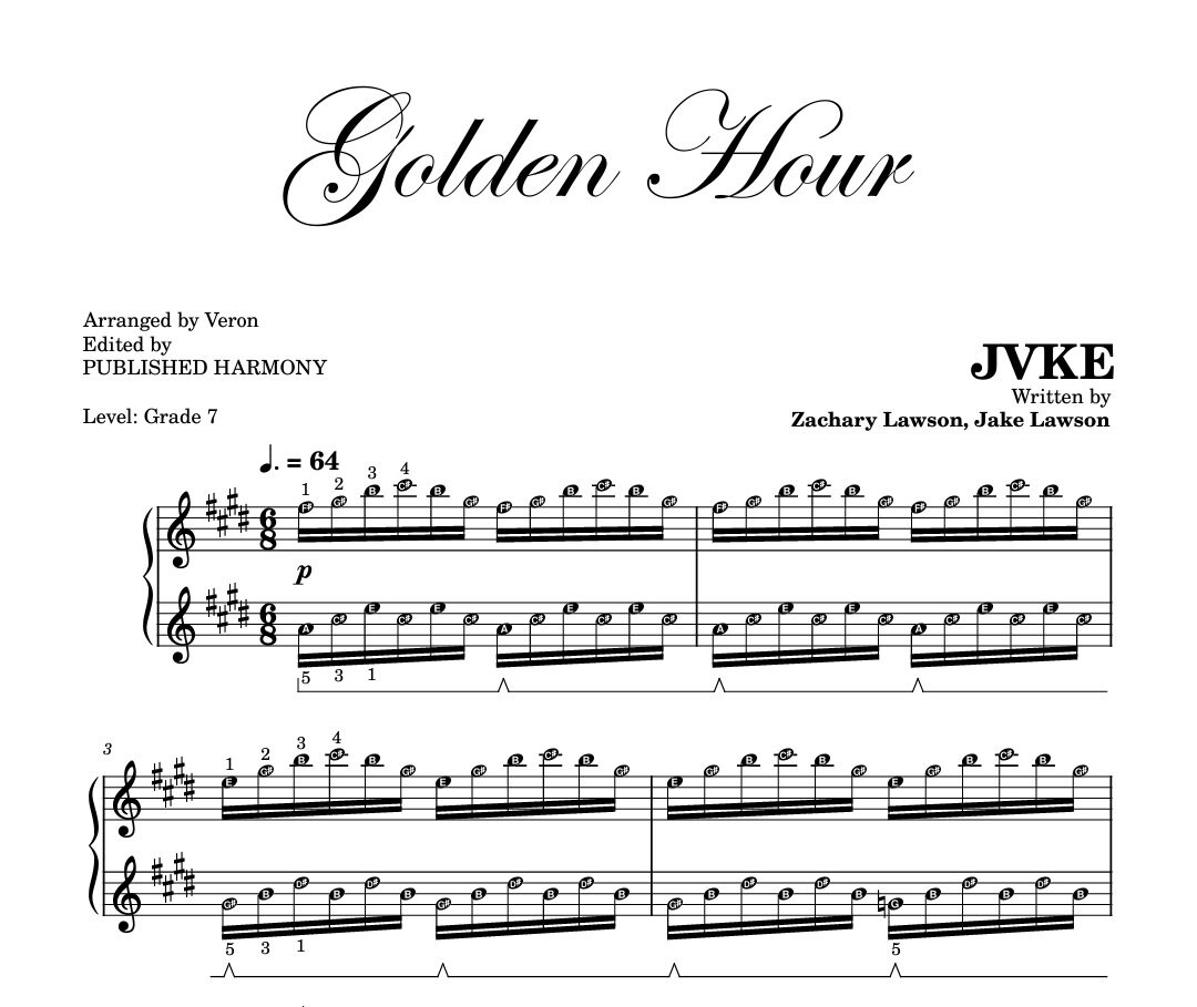 Golden Hour JVKE G7 Piano Sheet Music Score Self Learning Series Grade 7 With Note Names Lyrics Etsy Hong Kong Golden Hour JVKE G7 Piano Sheet Music Score Self Learning Series Grade 7 With Note Names Lyrics Etsy Hong Kong