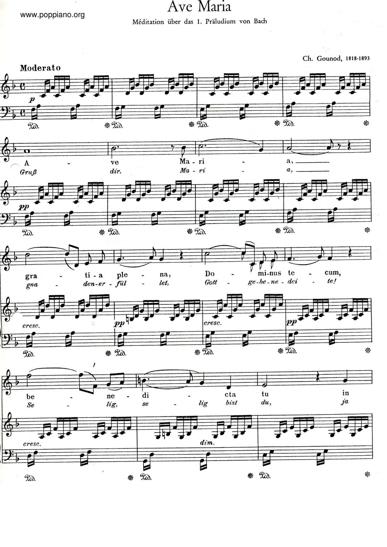  Gounod Ave Maria Sheet Music Pdf Free Score Download 