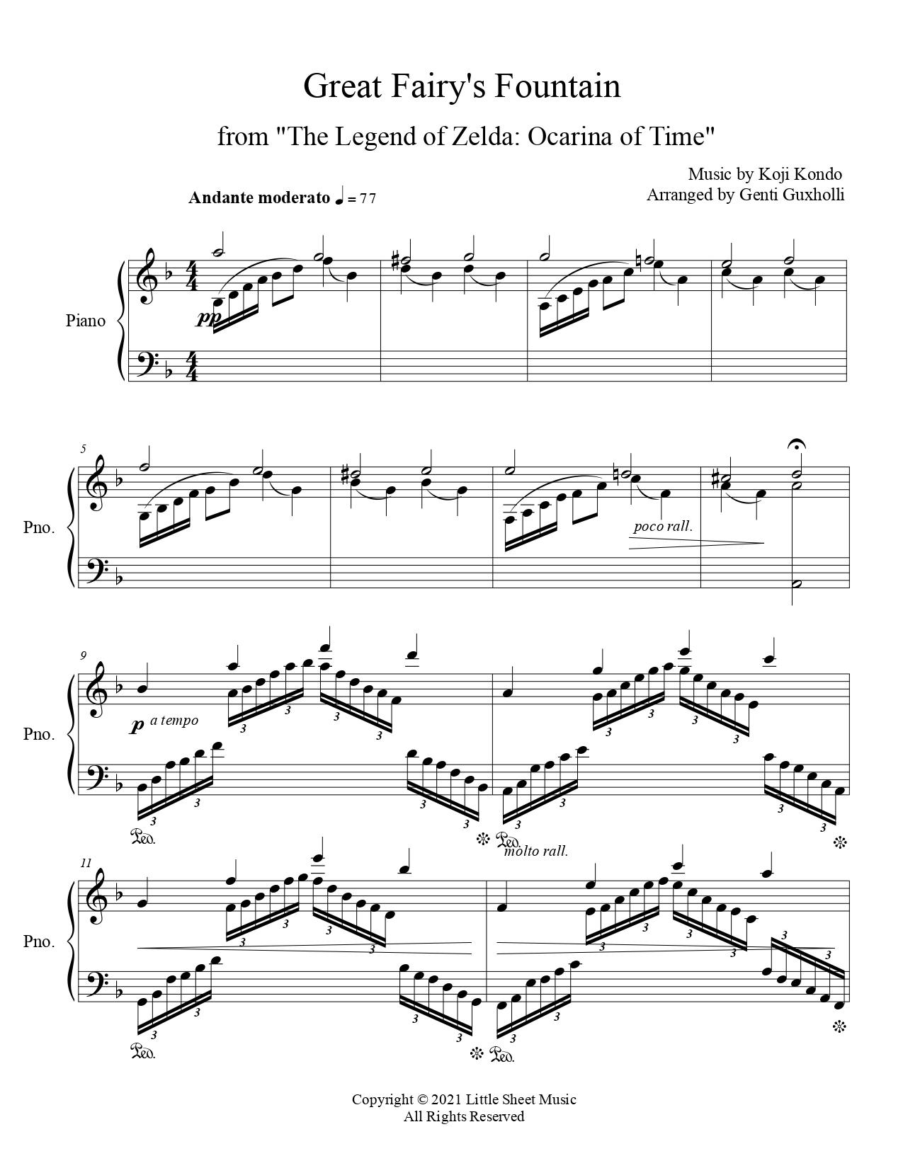 Great Fairy s Fountain The Legend Of Zelda Ocarina Of Time Piano Solo Littlesheetmusic Great Fairy s Fountain The Legend Of Zelda Ocarina Of Time Piano Solo Littlesheetmusic