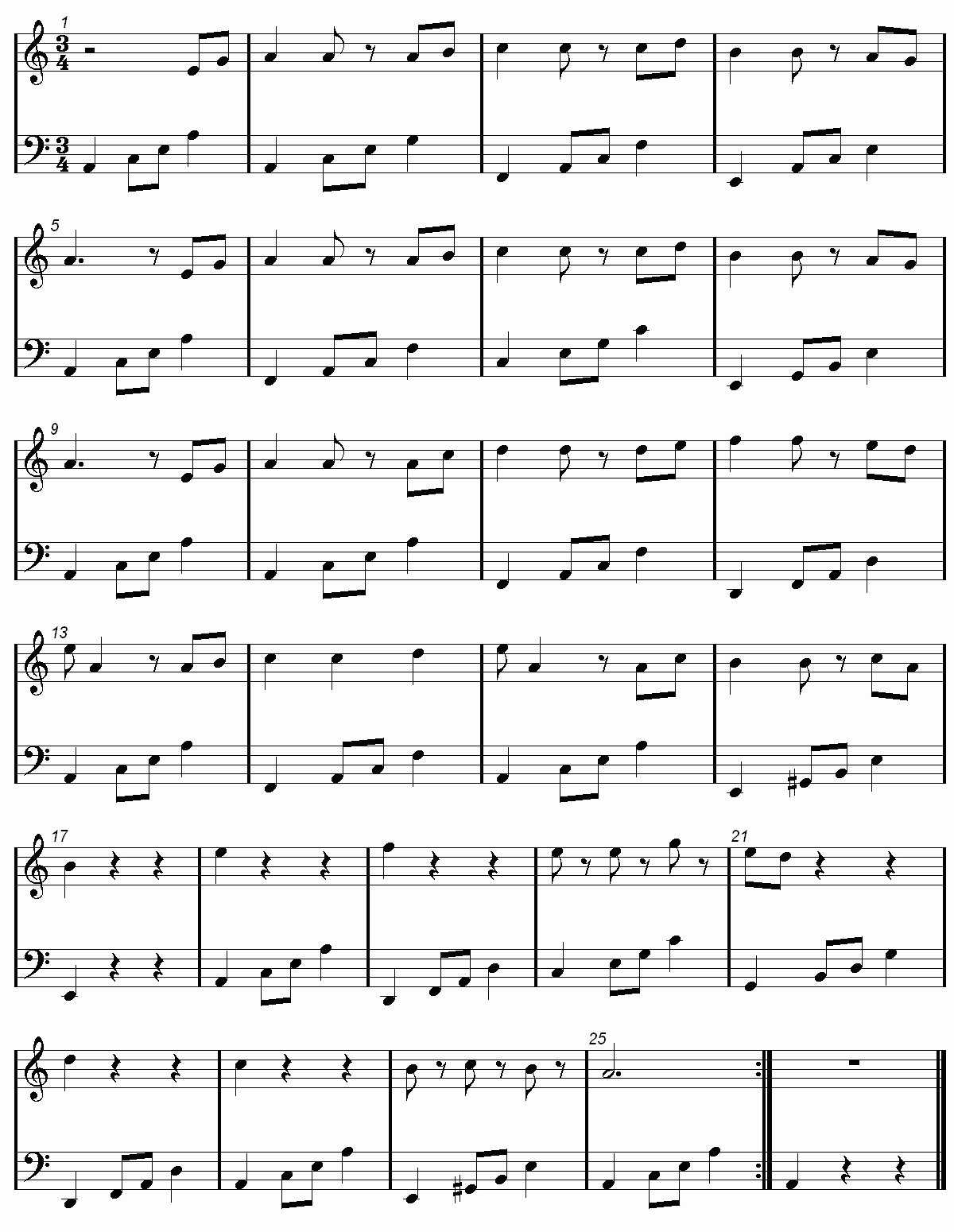 HE S A PIRATE Easy Piano Sheet Music Easy Music