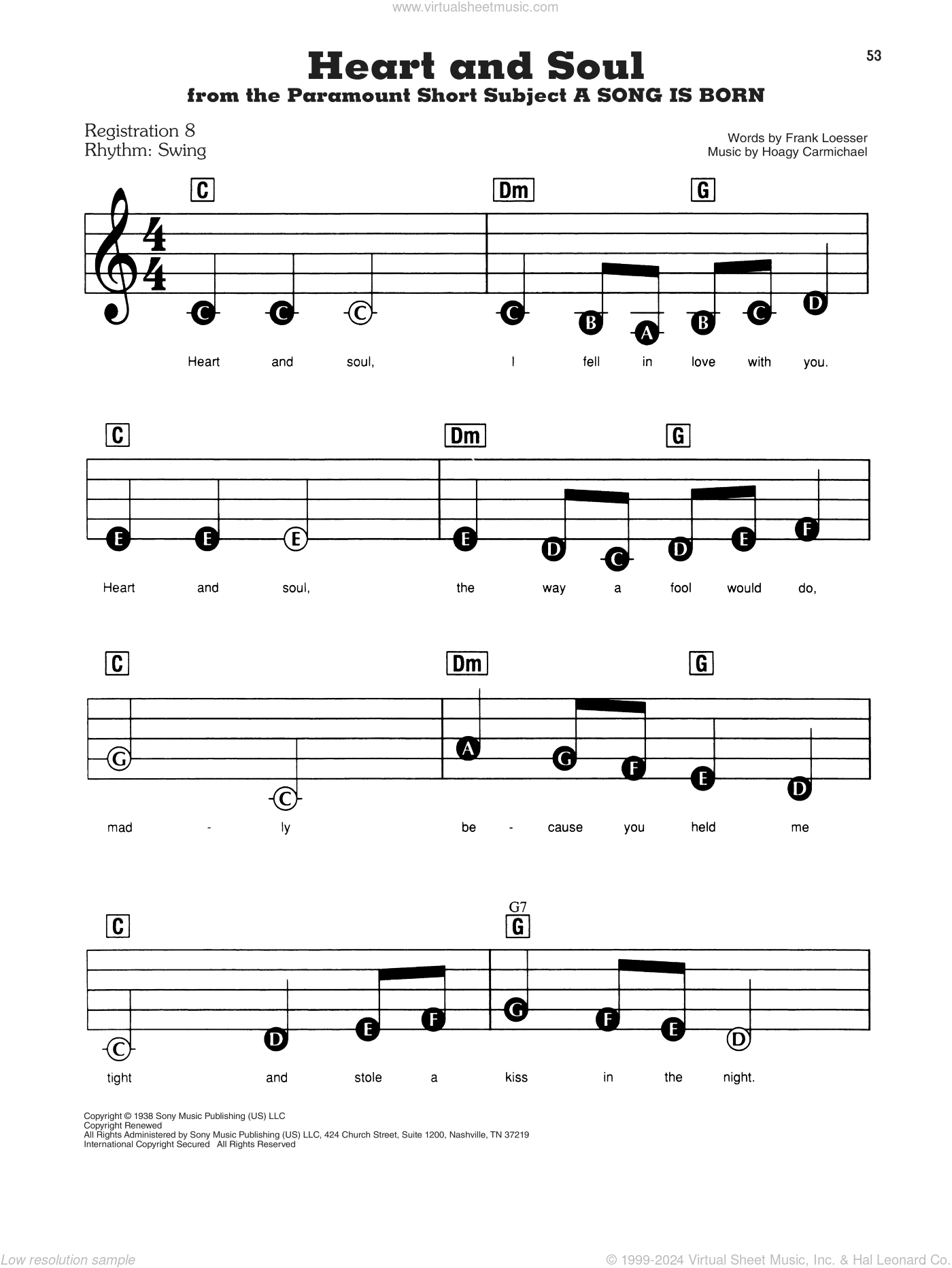Heart And Soul Sheet Music For Piano Or Keyboard E Z Play PDF Heart And Soul Sheet Music For Piano Or Keyboard E Z Play PDF