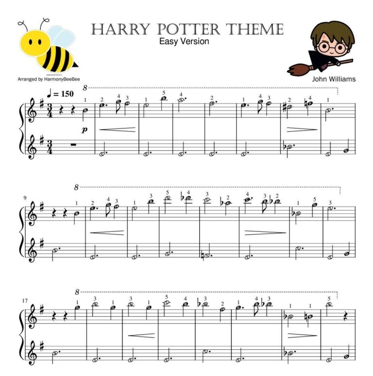Hedwig s Theme Piano Sheet Music Harry Potter PDF MIDI Etsy