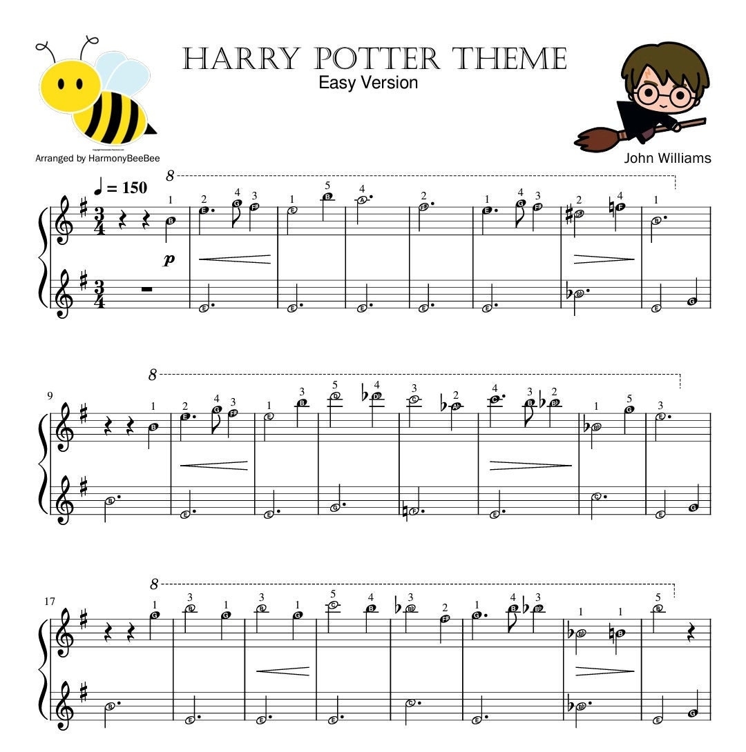 Hedwig s Theme Piano Sheet Music Harry Potter PDF MIDI Etsy Hedwig s Theme Piano Sheet Music Harry Potter PDF MIDI Etsy