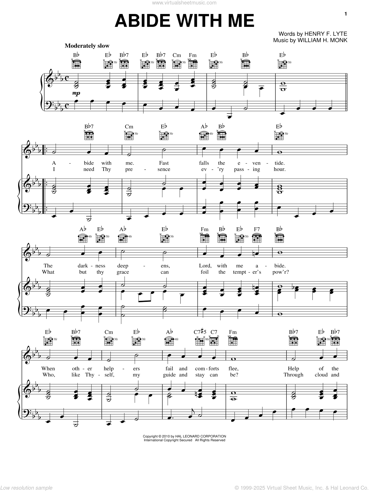 Henry F Lyte Abide With Me Sheet Music For Voice Piano Or Guitar Henry F Lyte Abide With Me Sheet Music For Voice Piano Or Guitar