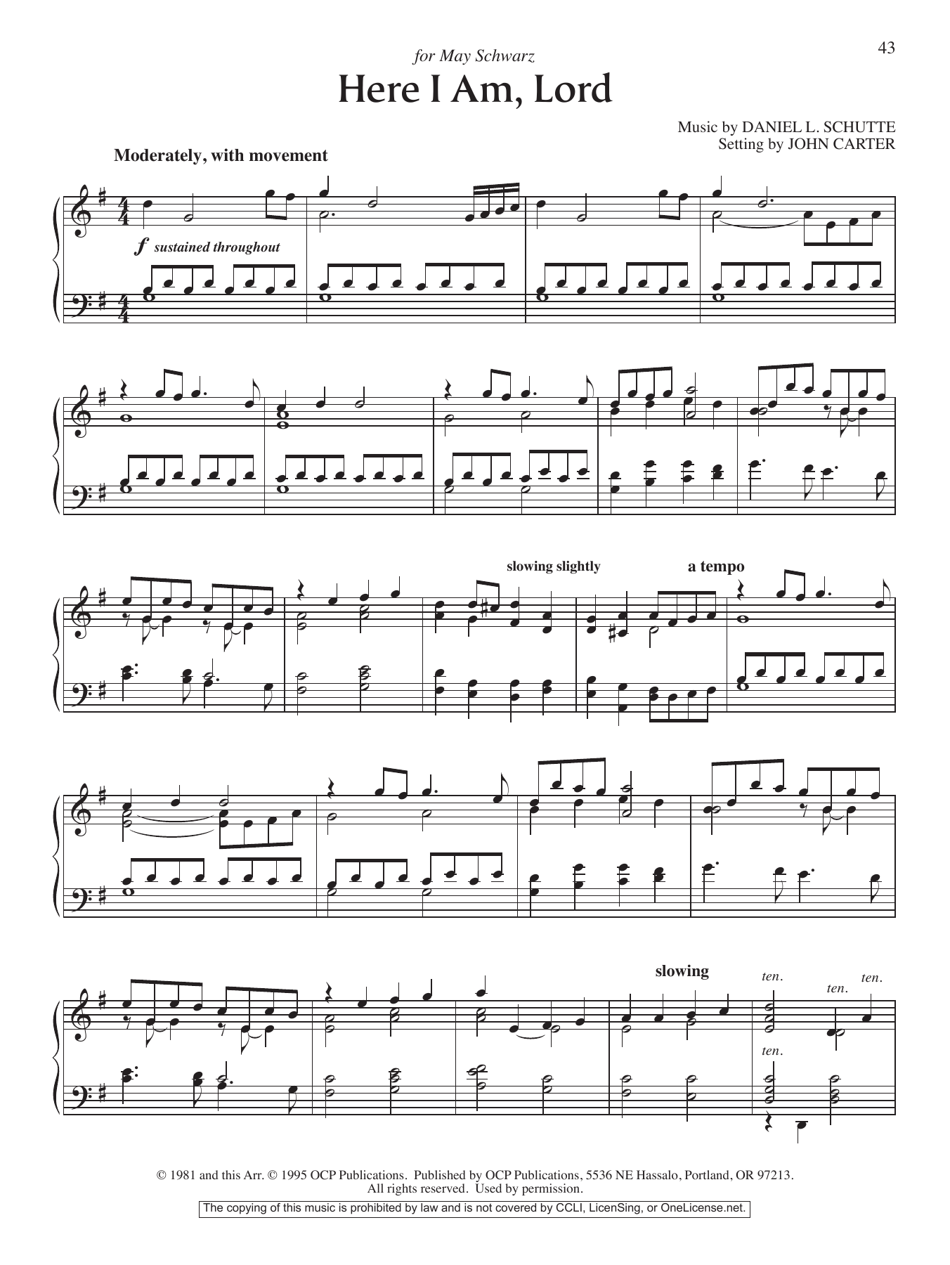 Here I Am Lord By John Carter Sheet Music For Piano Solo At Sheet Music Direct Here I Am Lord By John Carter Sheet Music For Piano Solo At Sheet Music Direct