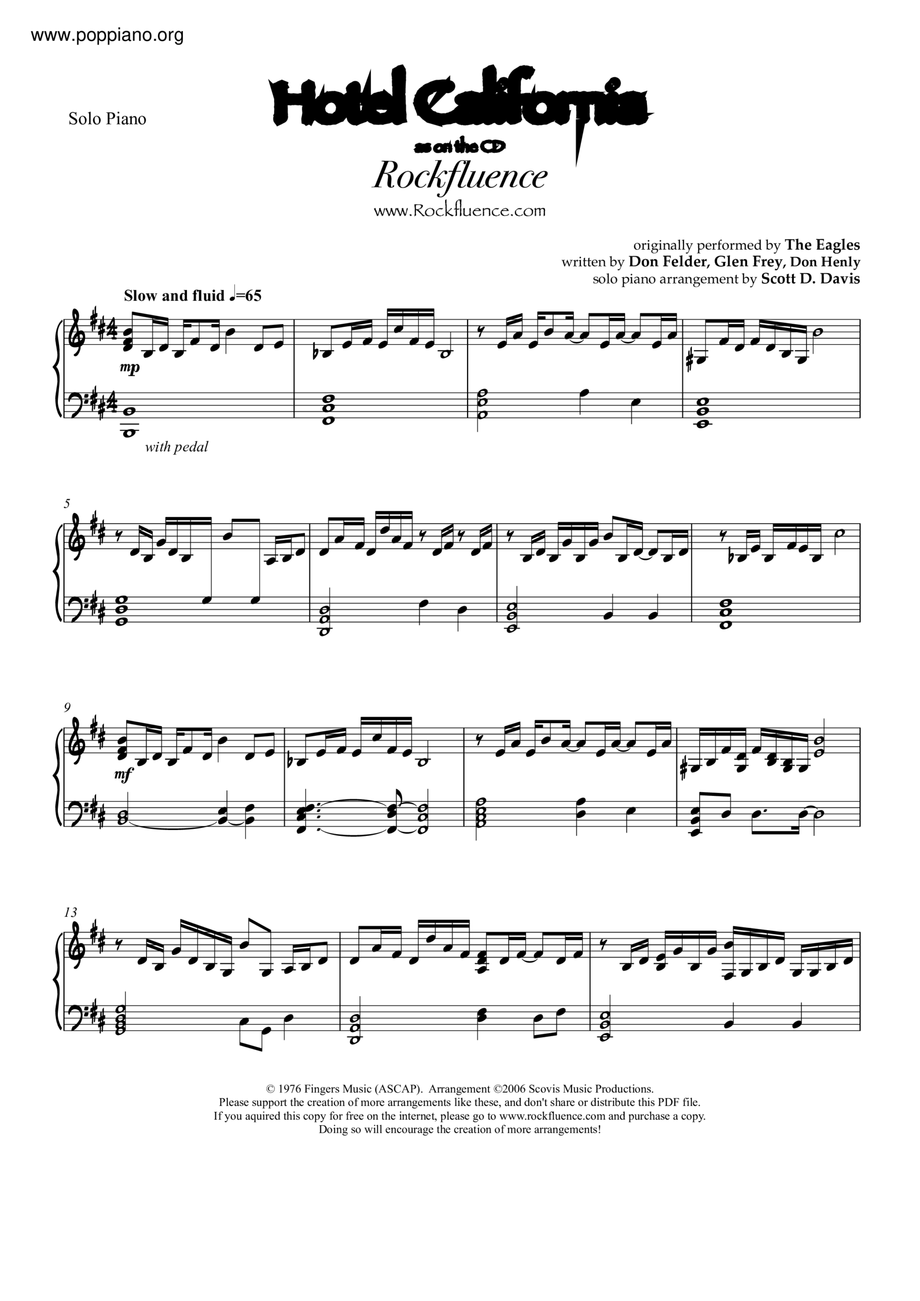 hotel california piano sheet music hotel california piano sheet music