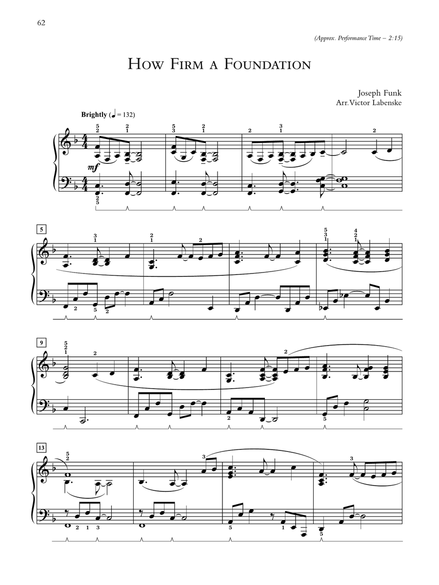 How Firm A Foundation Piano Solo By Victor Labenske Piano Solo Digital Sheet Music Sheet Music Plus