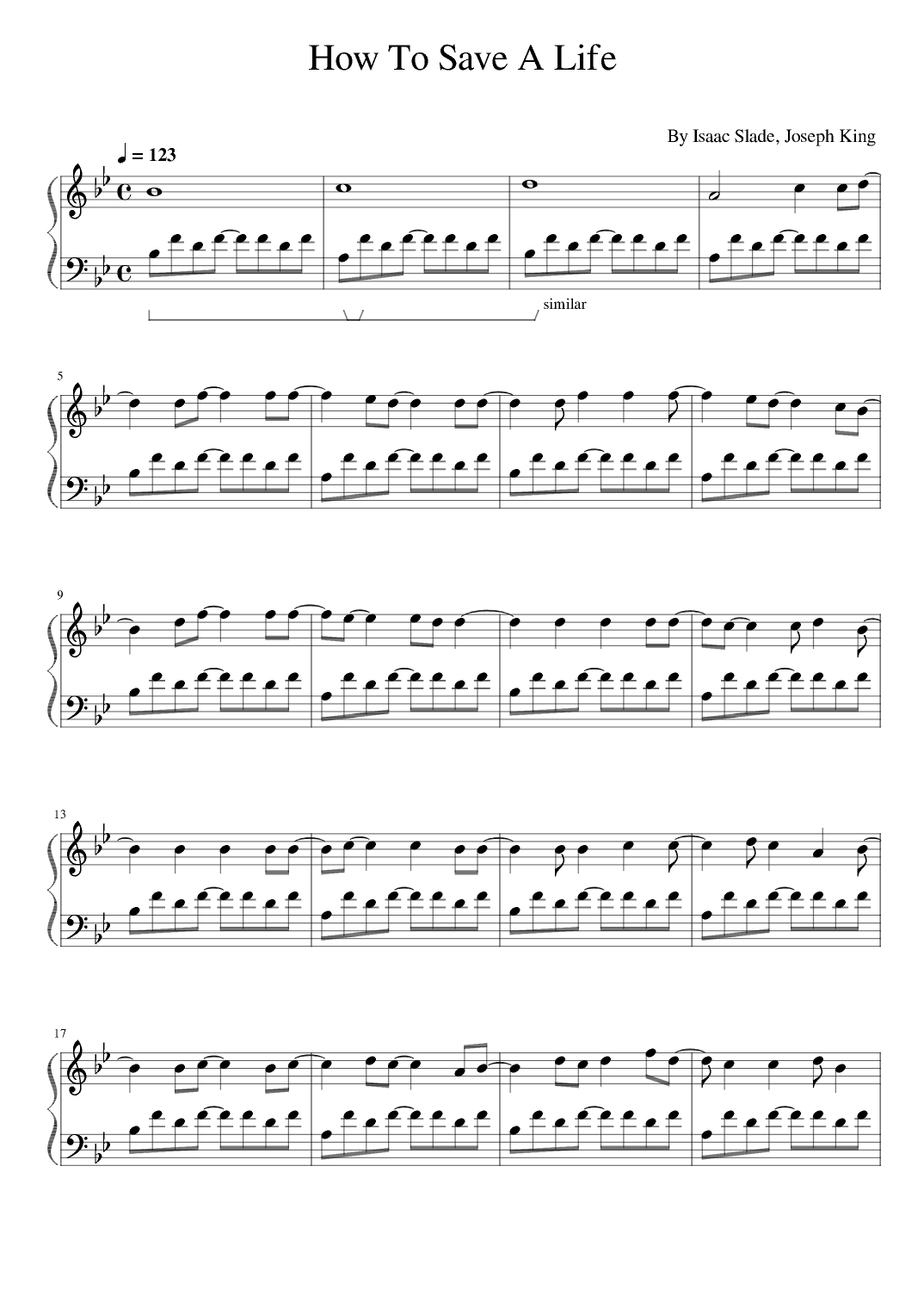 How To Save A Life arr Poon By The Fray Sheet Music For Piano Solo At Sheet Music Direct How To Save A Life arr Poon By The Fray Sheet Music For Piano Solo At Sheet Music Direct