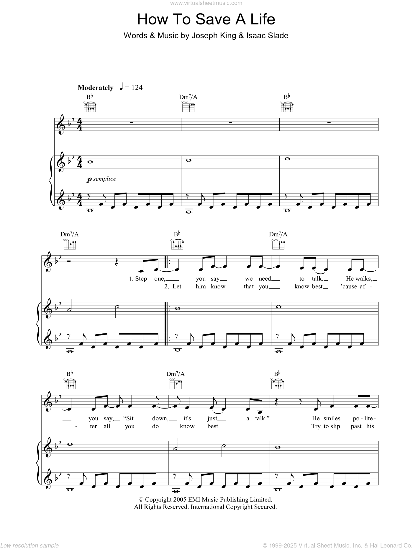 how to save a life piano sheet music how to save a life piano sheet music