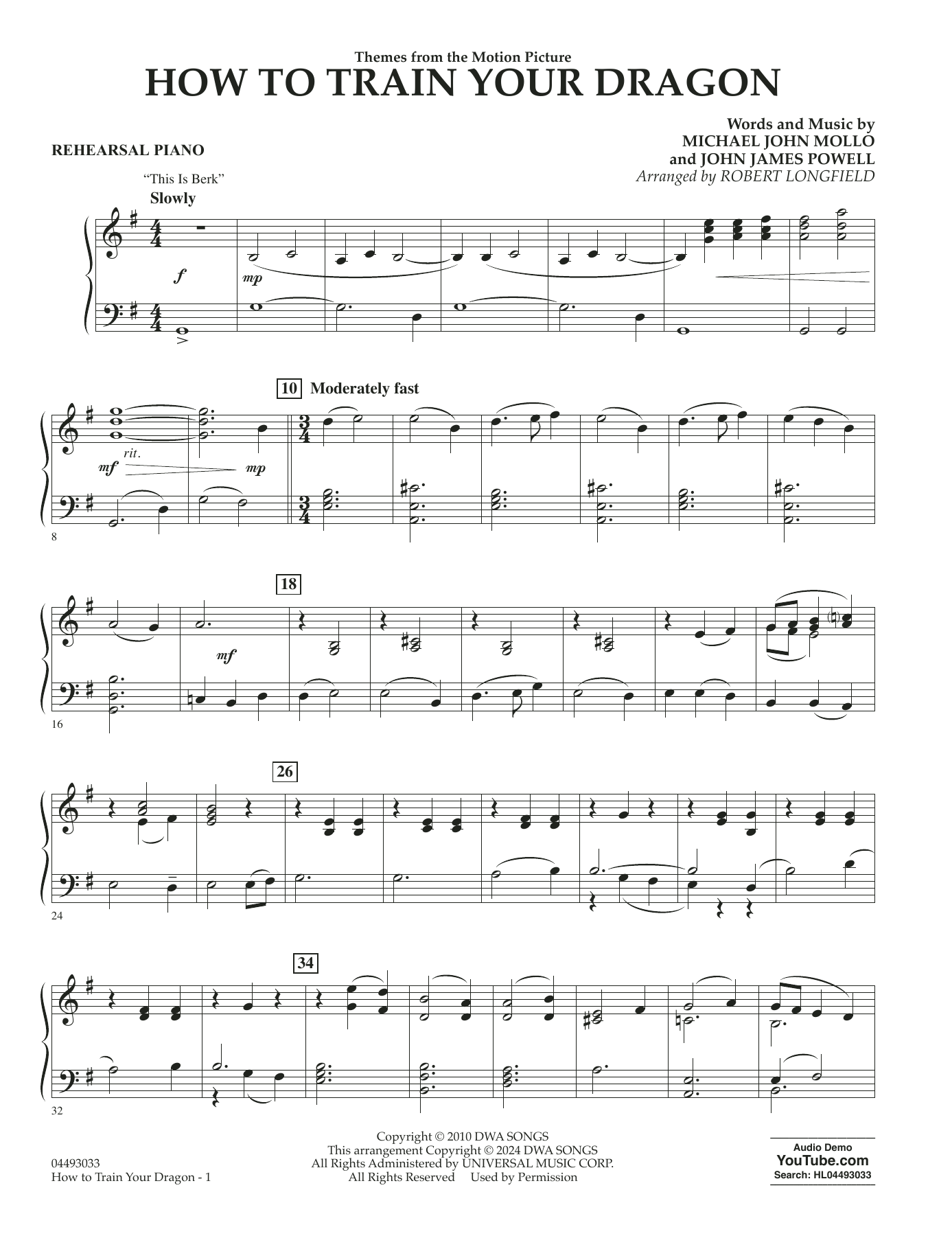 How To Train Your Dragon arr Robert Longfield Piano By John Powell Sheet Music For Orchestra At Sheet Music Direct