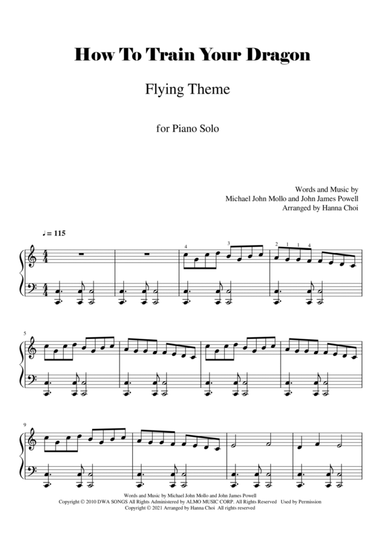 How To Train Your Dragon Easy Piano Digital Sheet Music Sheet Music Plus