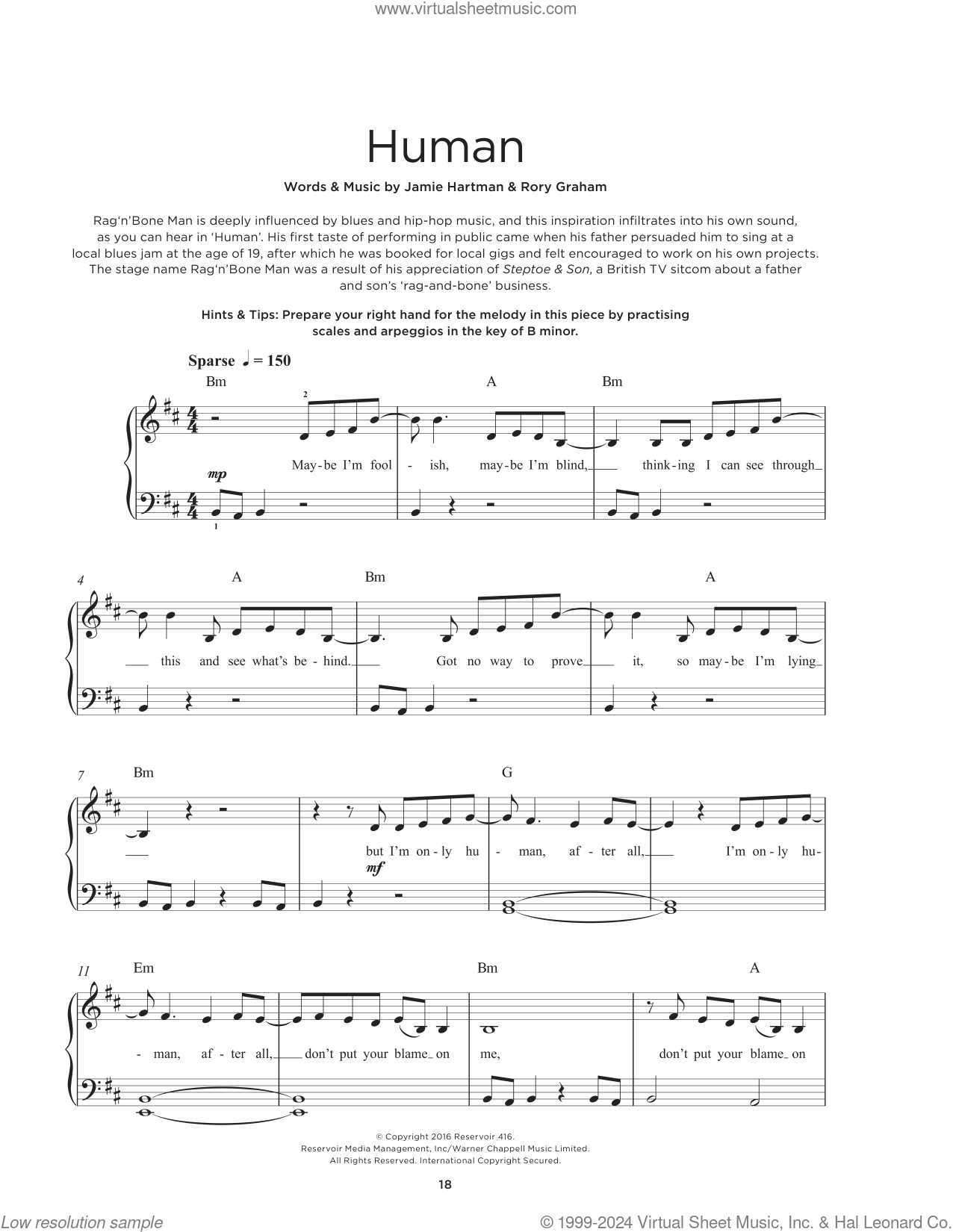 Human beginner Sheet Music For Piano Solo PDF Human beginner Sheet Music For Piano Solo PDF