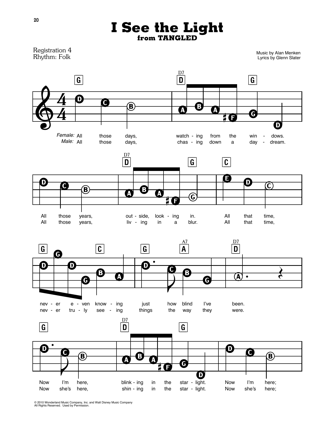 I See The Light from Tangled By Alan Menken Sheet Music For E Z Play Today At Sheet Music Direct I See The Light from Tangled By Alan Menken Sheet Music For E Z Play Today At Sheet Music Direct