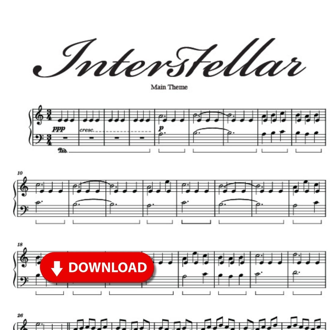 Interstellar Main Theme Piano Sheet Music Full Piano Arrangement Beautifully Formatted Professional grade Sheet Music PDF Digital Download Etsy Interstellar Main Theme Piano Sheet Music Full Piano Arrangement Beautifully Formatted Professional grade Sheet Music PDF Digital Download Etsy