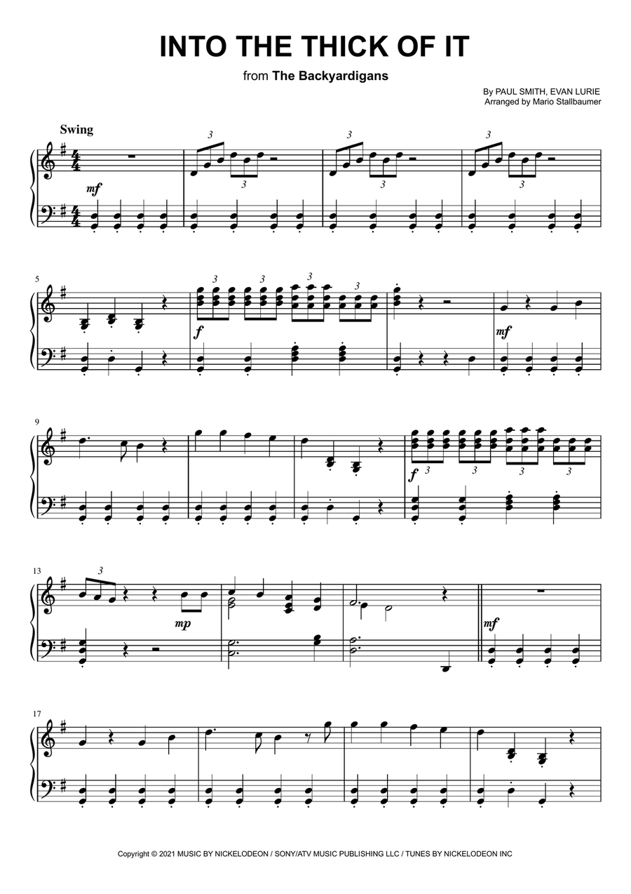 Into The Thick Of It By Paul Smith Piano Solo Digital Sheet Music Sheet Music Plus