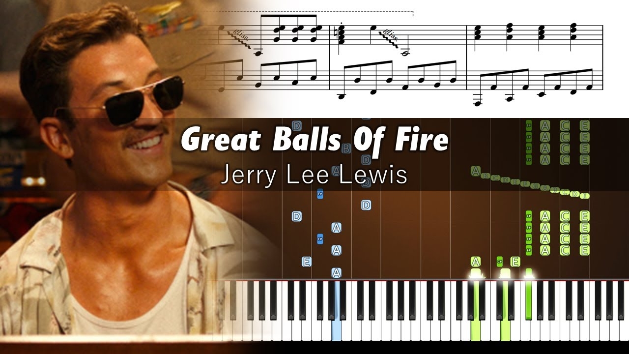 great balls of fire piano sheet music