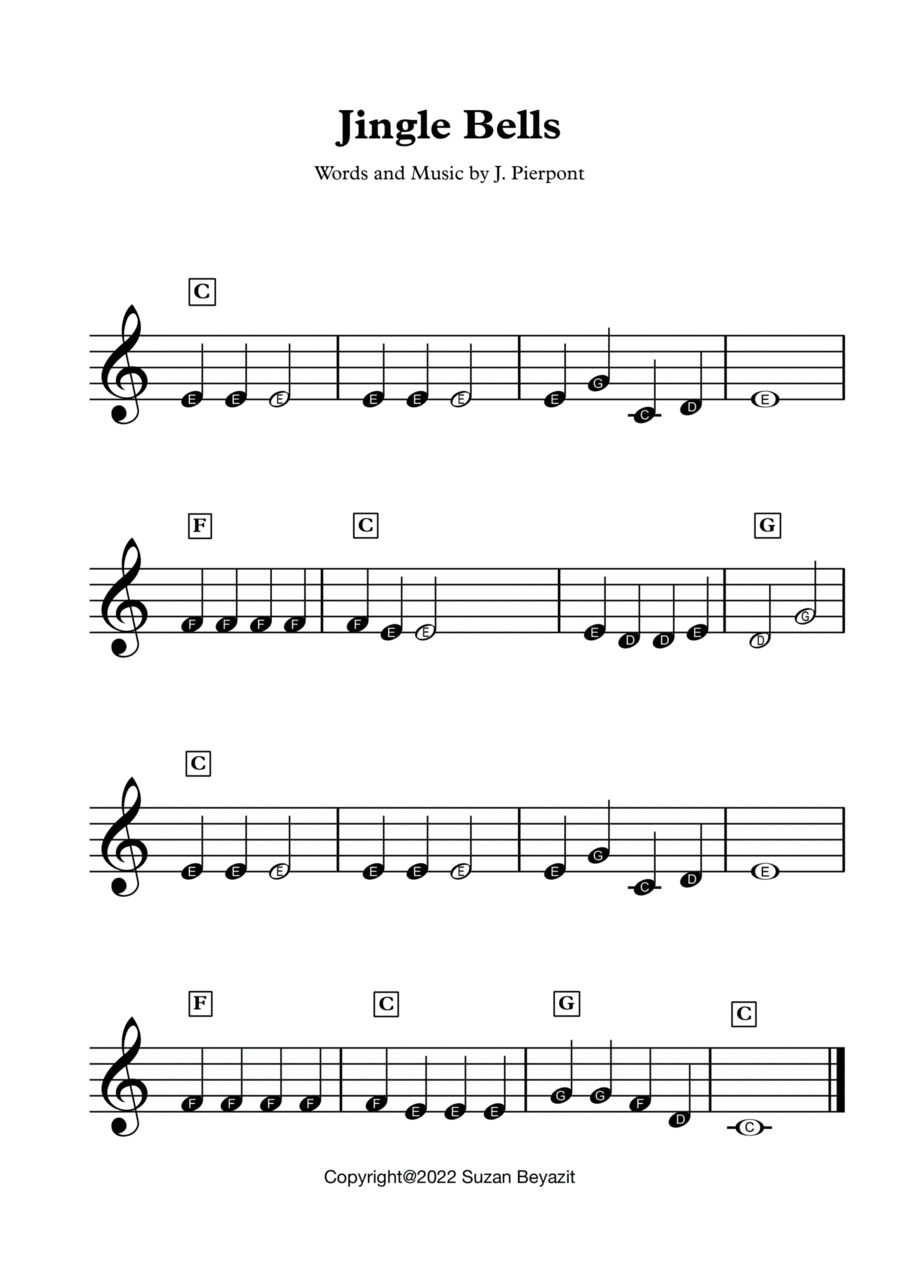 Jingle Bells with Note Names By James Pierpont Easy Piano Digital Sheet Music Sheet Music Plus Jingle Bells with Note Names By James Pierpont Easy Piano Digital Sheet Music Sheet Music Plus