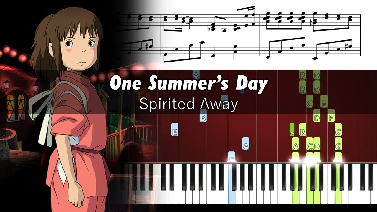 Joe Hisaishi One Summer s Day Spirited Away Piano Tutorial With Sheet Music YouTube