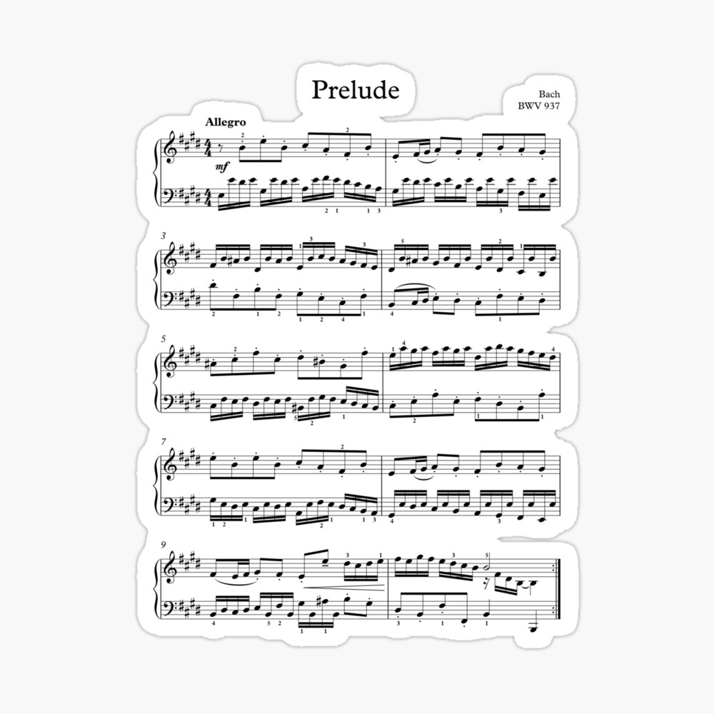 Johann Sebastian Bach PRELUDE Sheet Music NOTES Digital ART By Iona Art Digital Art Board Print For Sale By IonaArtDigital Redbubble