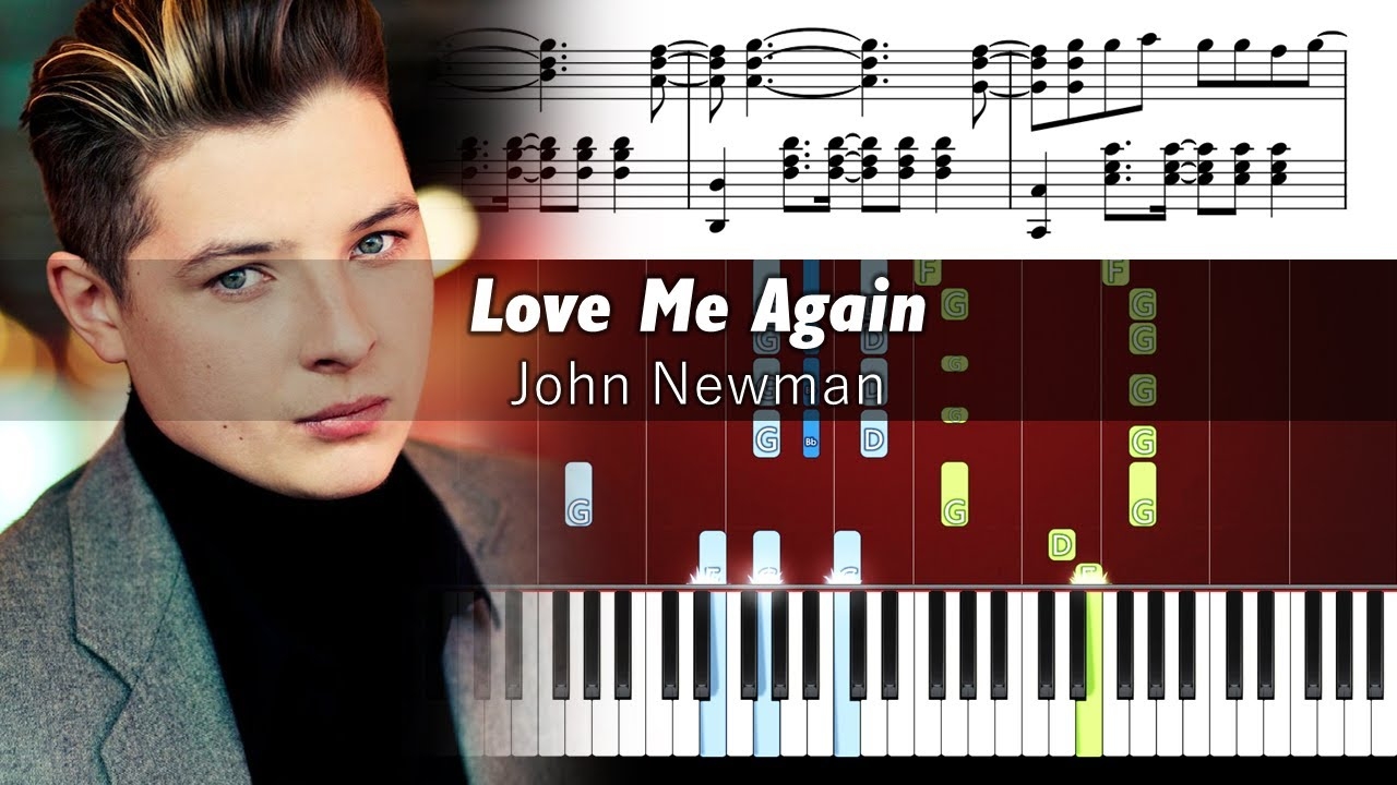 love me again piano sheet music