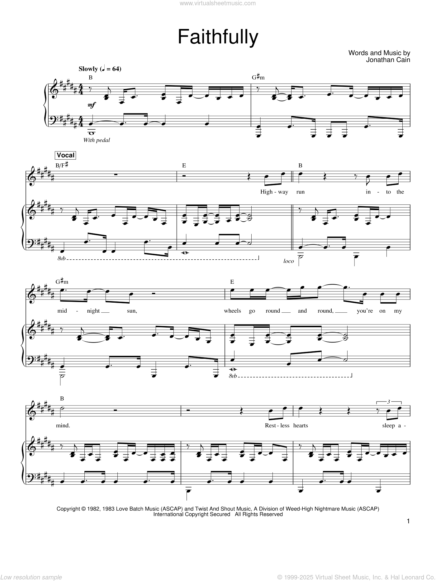 Journey Faithfully Sheet Music For Voice Piano Or Guitar PDF 