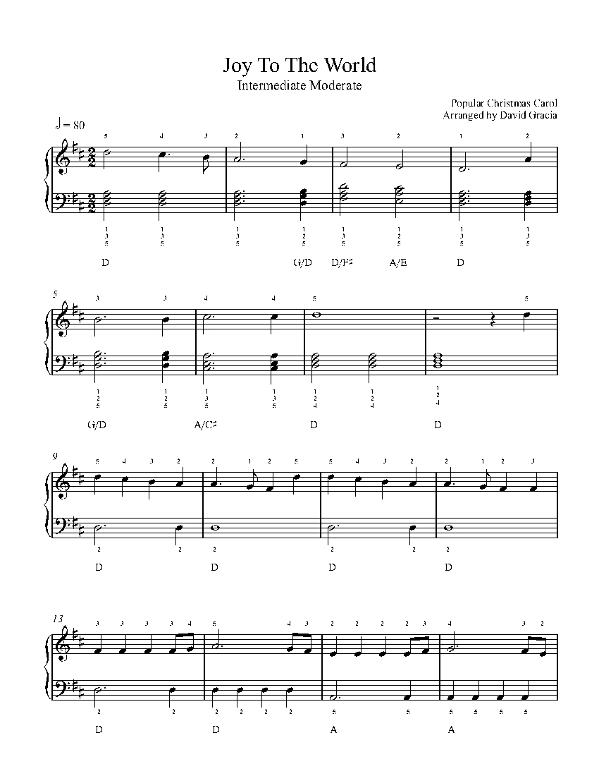 joy to the world piano sheet music joy to the world piano sheet music