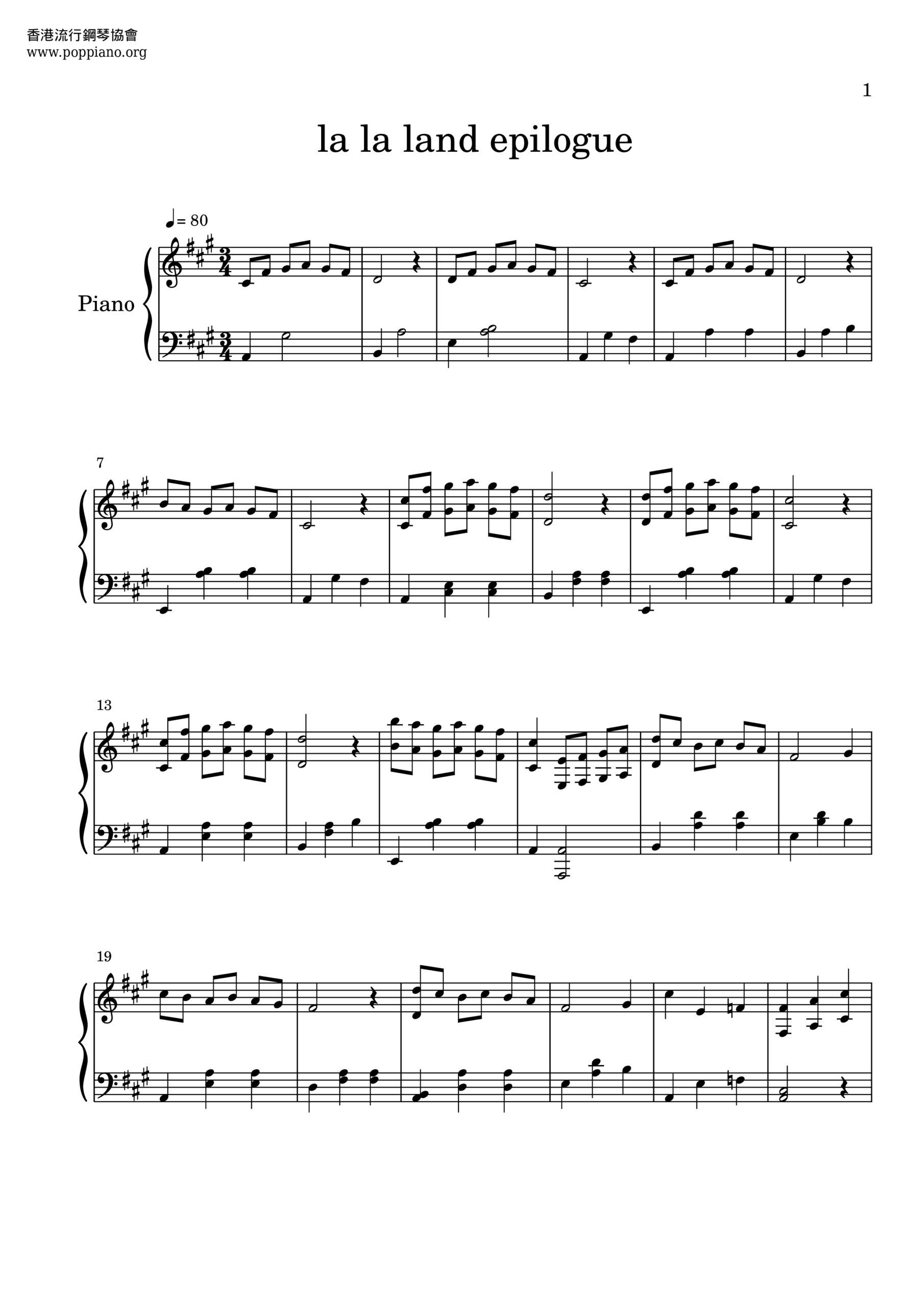 la la land sheet music piano pdf