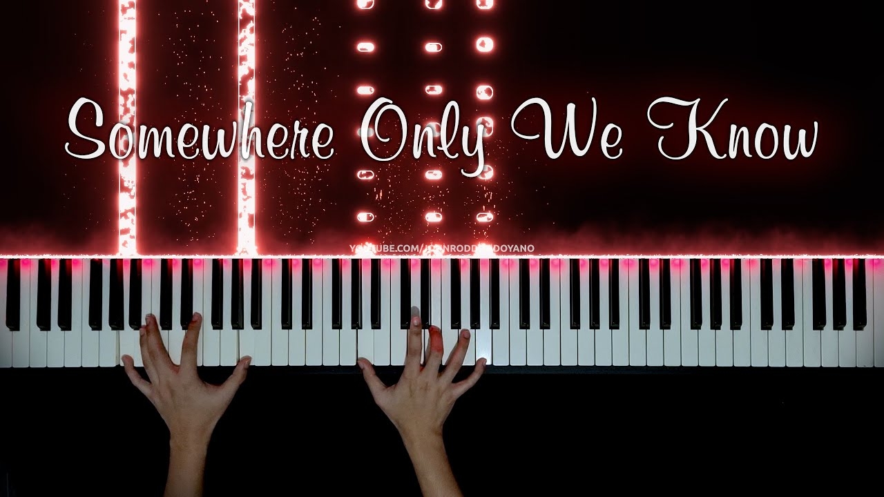 somewhere only we know piano sheet music