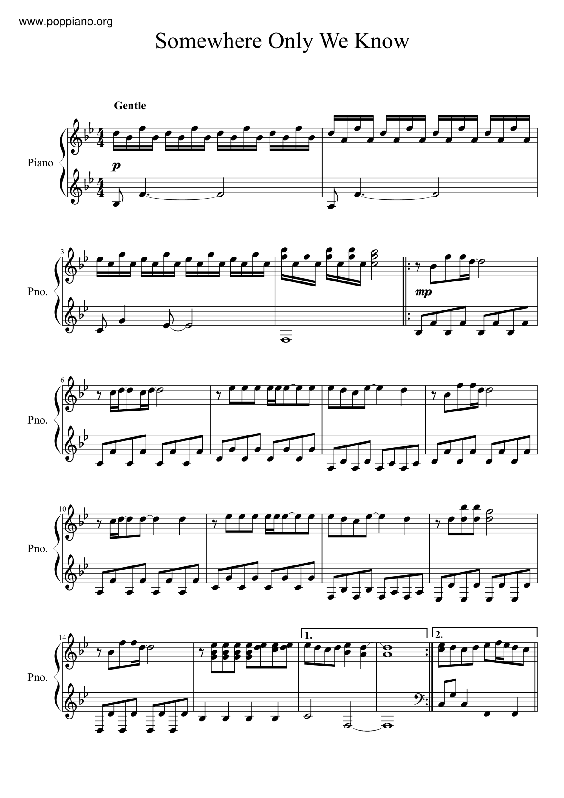 Keane Somewhere Only We Know Sheet Music Pdf Free Score Download Keane Somewhere Only We Know Sheet Music Pdf Free Score Download