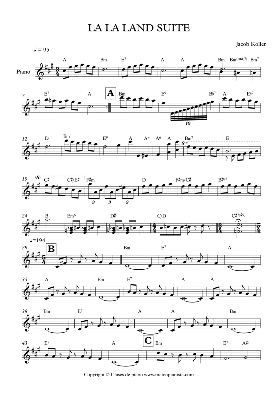 La La Land Piano Solo Digital Sheet Music Sheet Music Plus