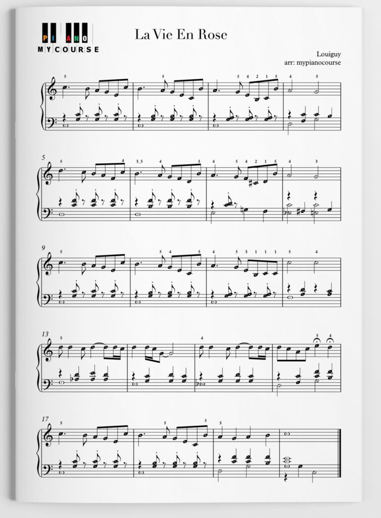 La Vie En Rose Free Sheet Music