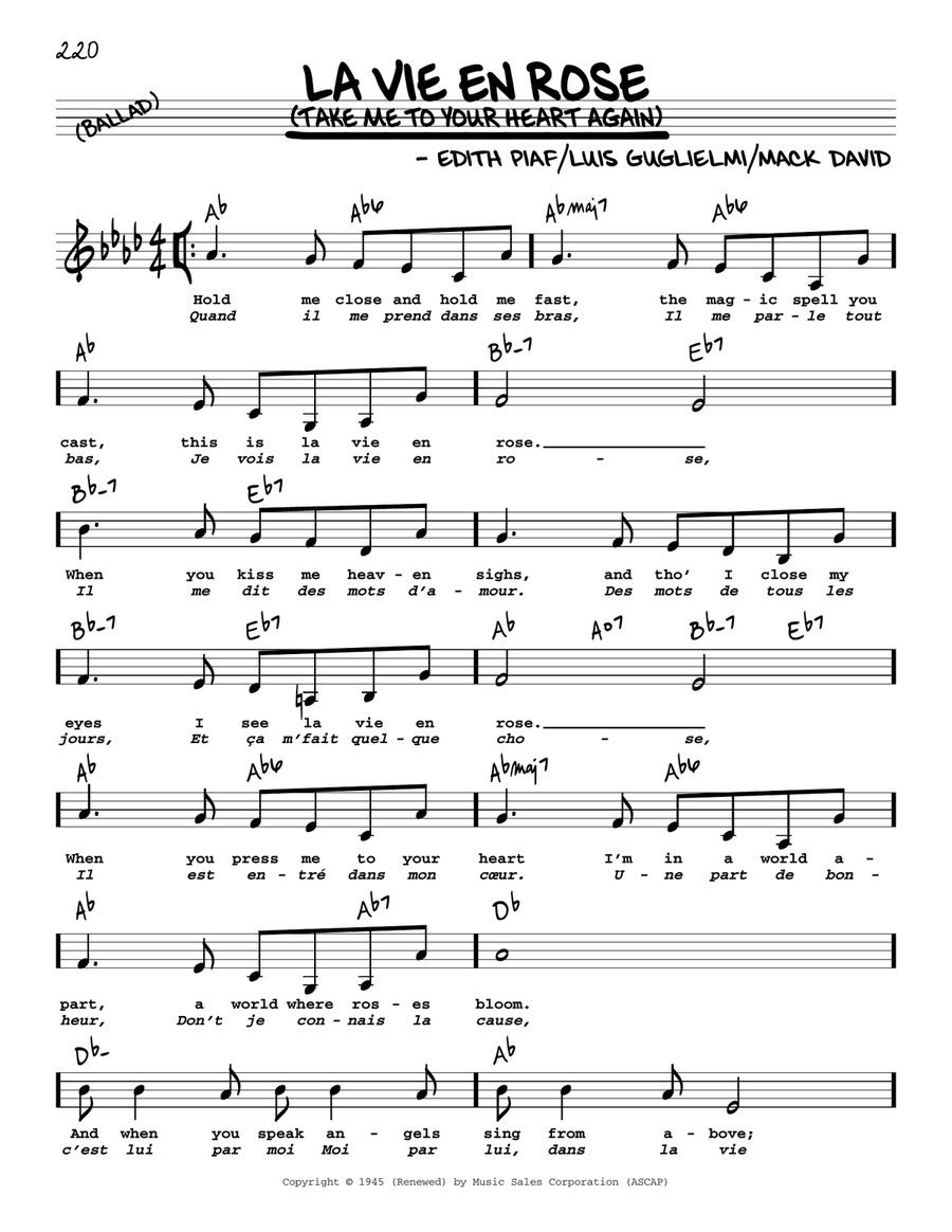La Vie En Rose Take Me To Your Heart Again Low Voice By Edith Piaf Piano Low Voice Voice Solo Digital Sheet Music Sheet Music Plus La Vie En Rose Take Me To Your Heart Again Low Voice By Edith Piaf Piano Low Voice Voice Solo Digital Sheet Music Sheet Music Plus