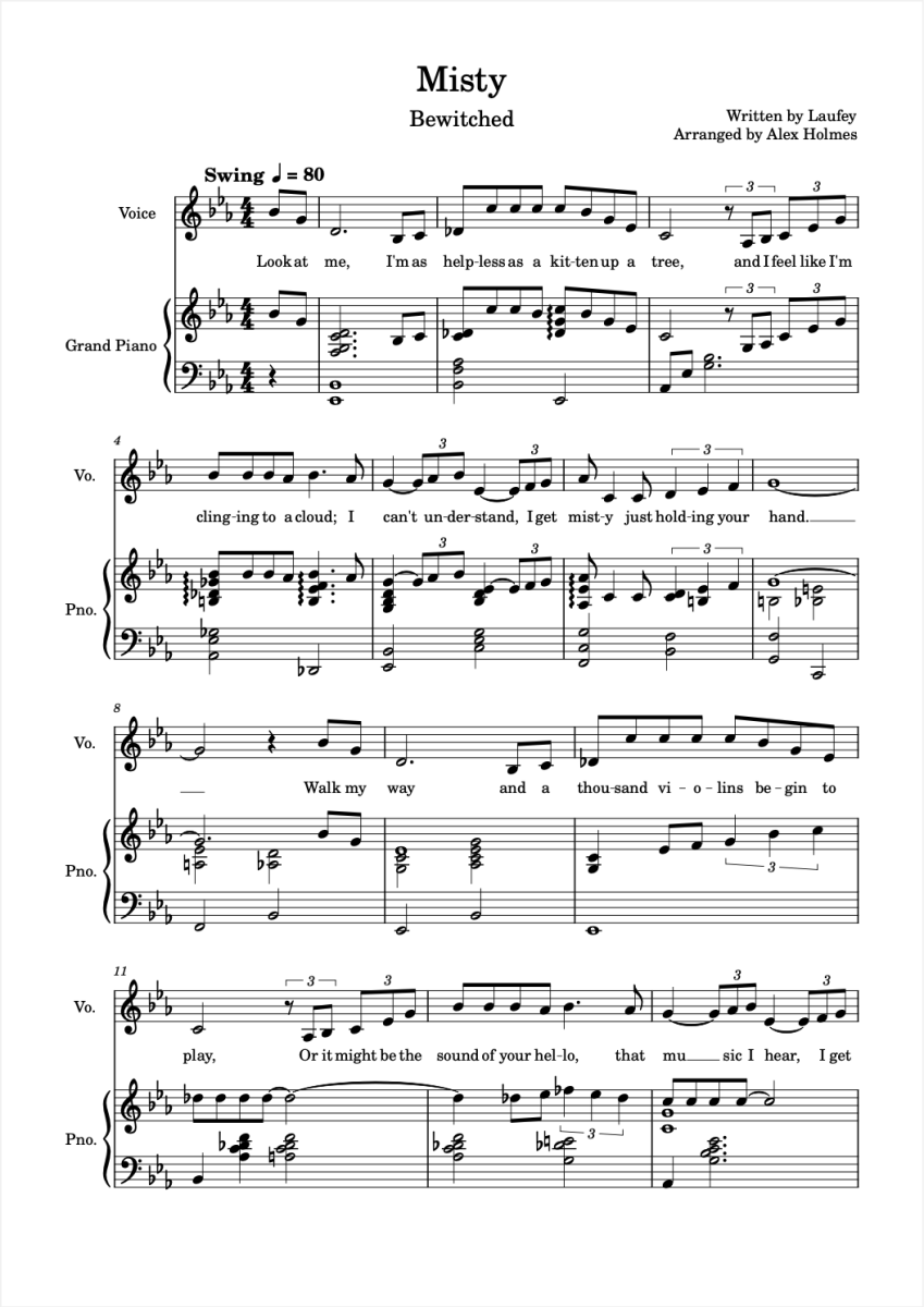 Laufey Misty Sheet Music Downloads