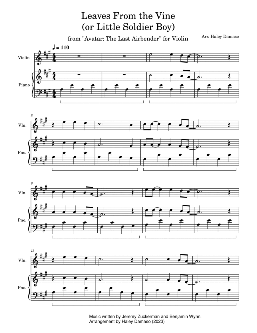 Leaves From The Vine Piano Violin Solo Digital Sheet Music Sheet Music Plus